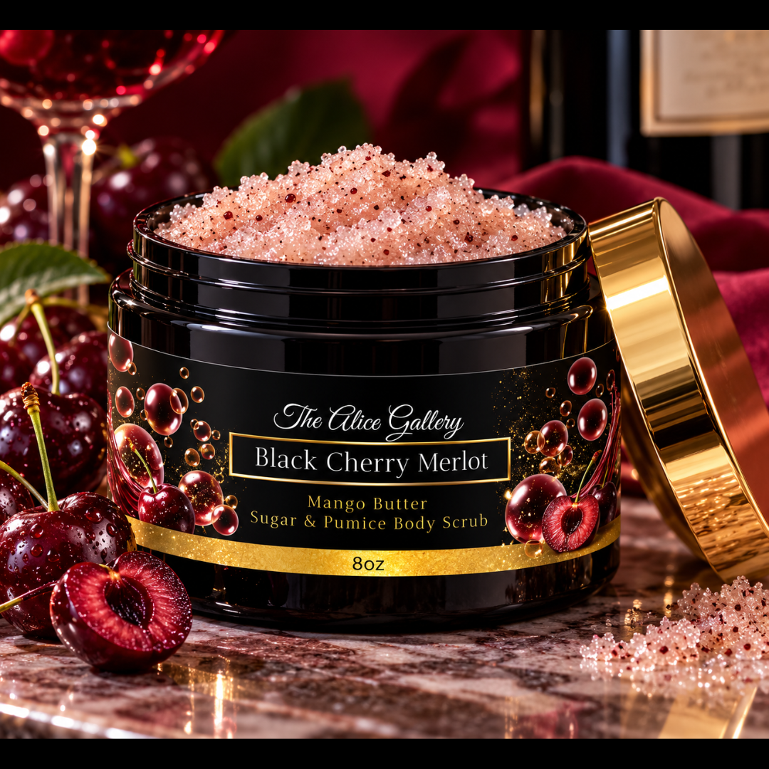 Black Cherry Merlot Pumice and Sugar Body Scrub