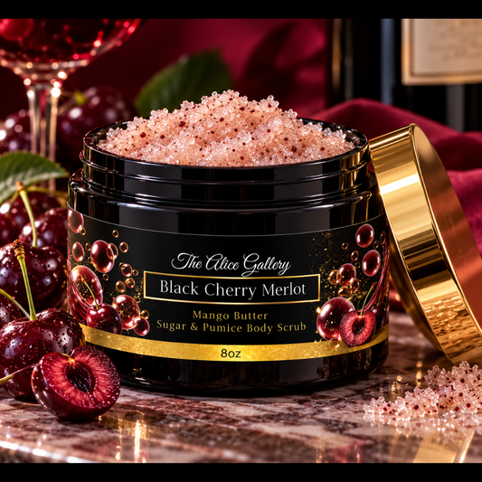 Black Cherry Merlot Pumice and Sugar Body Scrub